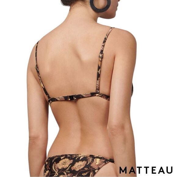 MATTEAU **NWT** The Square Crop Top Ginger Hibiscus - Picture 2 of 4